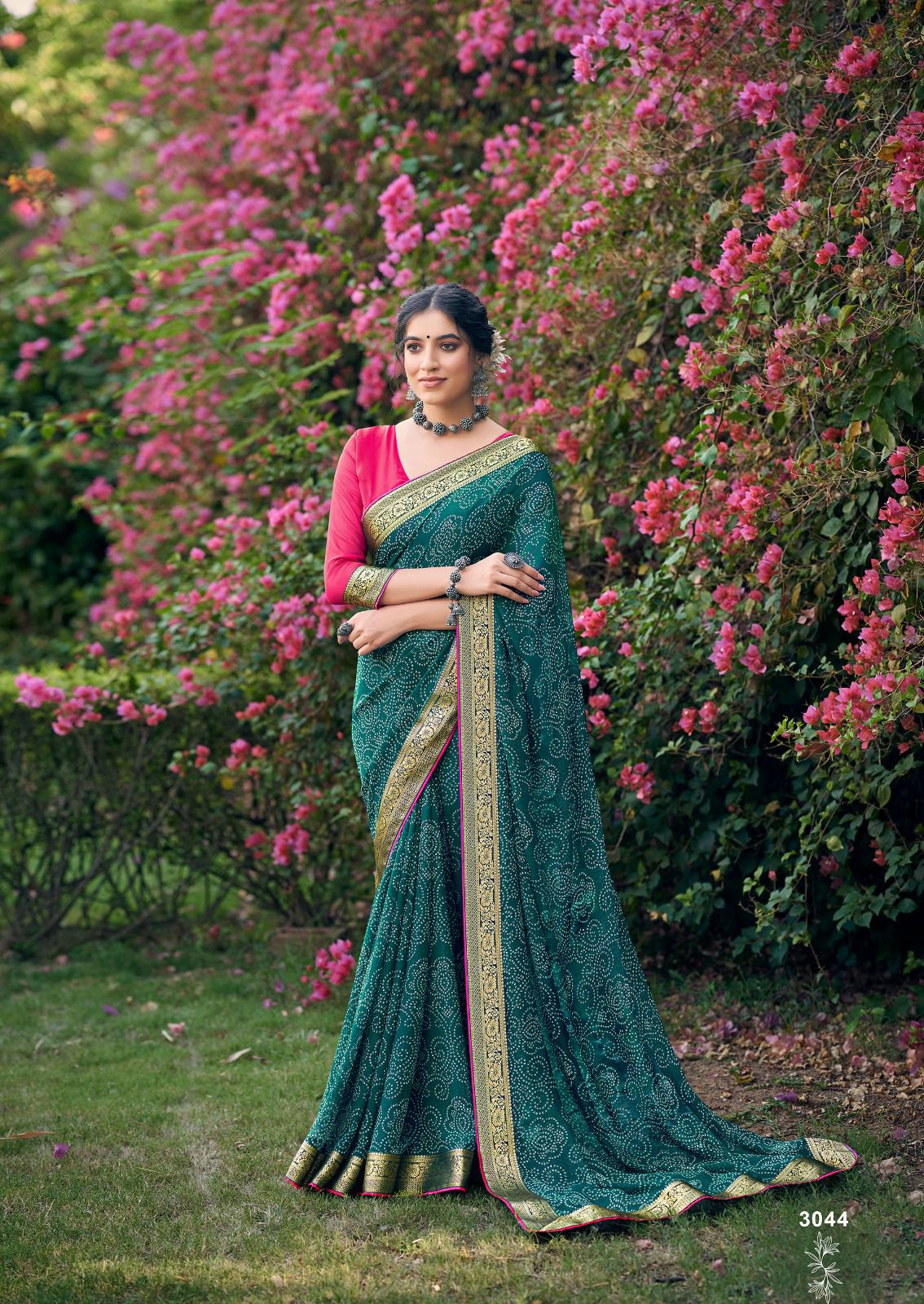 Garima By Kashvi Bandhej Printed Georgette Sarees Wholesale Market In Surat